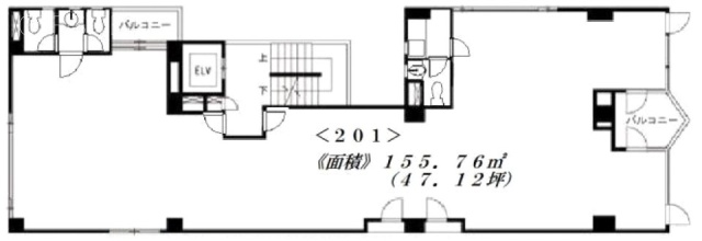 パレジュノ201 間取り図