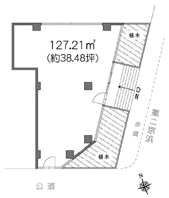 ヒラルス西馬込ビル1F 間取り図