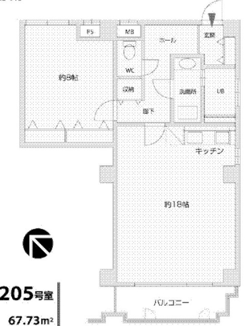 パティオ原宿205 間取り図