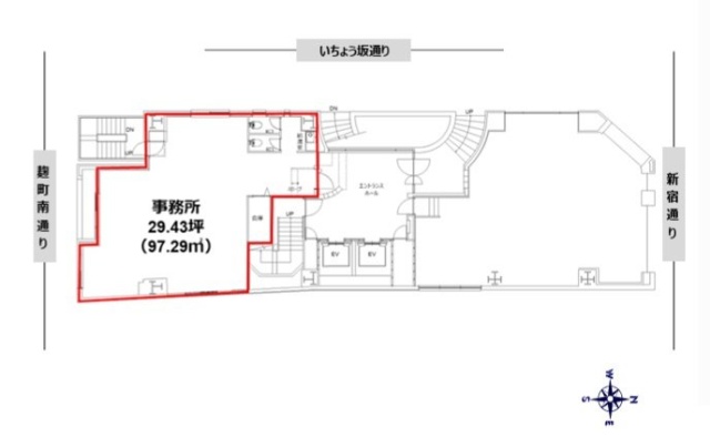 麹町志村ビル1F 間取り図