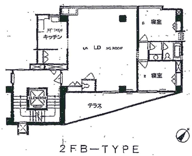 リヴィエラマンションビル2F 間取り図