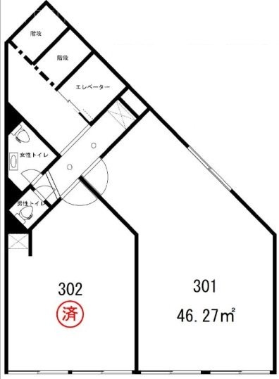 ドメス水道橋ビル301 間取り図