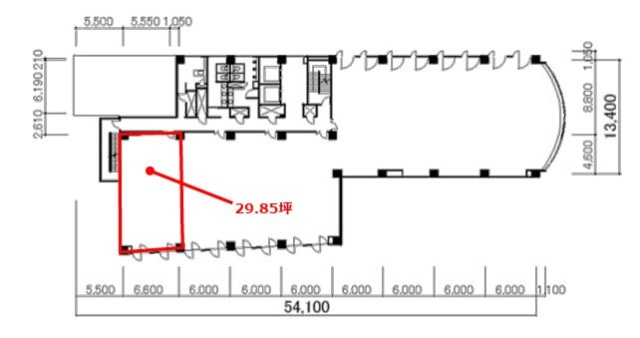 ザイマックス八王子ビル7F 間取り図