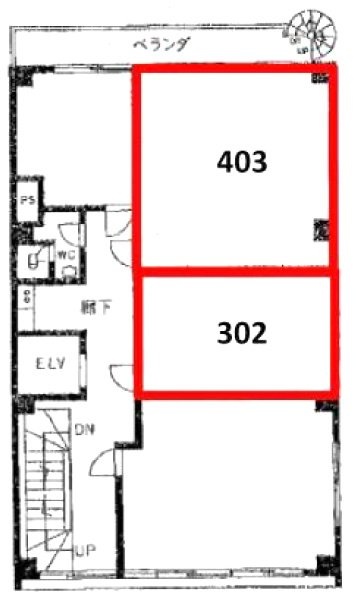 影山ビル403 間取り図