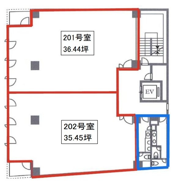 Aフロント田町ビル202 間取り図