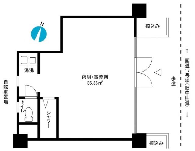 オリオ白山ビル1F 間取り図