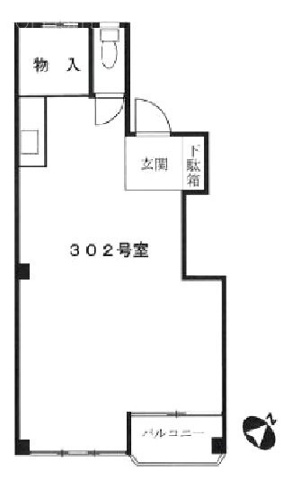 ハイム青山302 間取り図