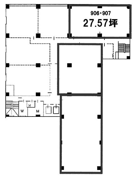 共同上野ビル906・907 間取り図