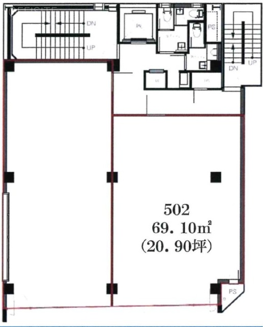 ステーションフロント水戸502 間取り図