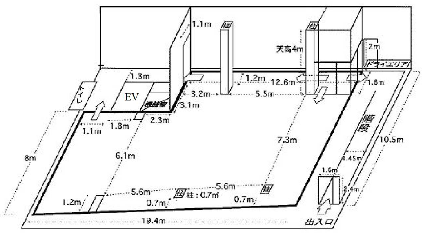 ひかり平方ビルB1F 間取り図