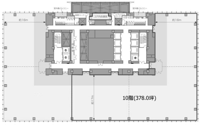 グラントウキョウサウスタワー10F 間取り図