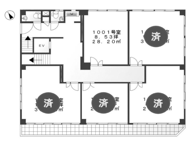 山京ビル本館1001 間取り図