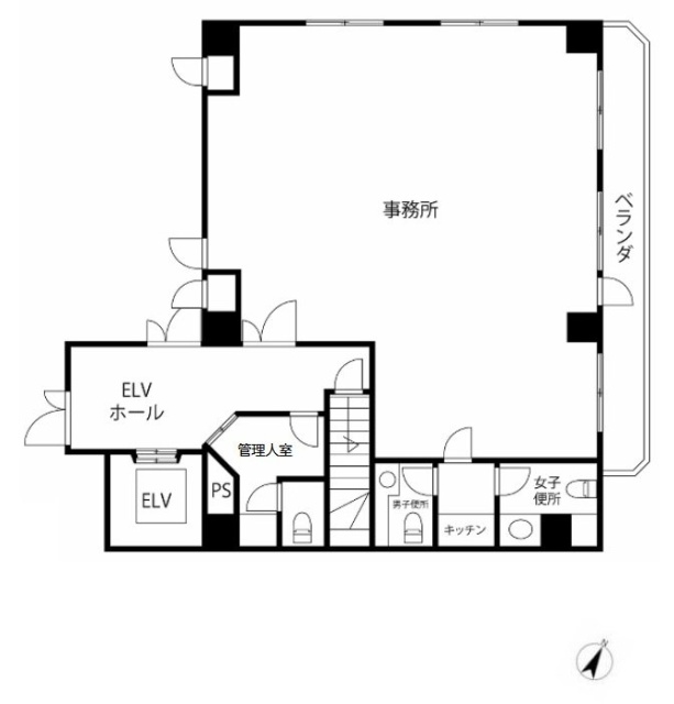 サンコート湯島1F 間取り図