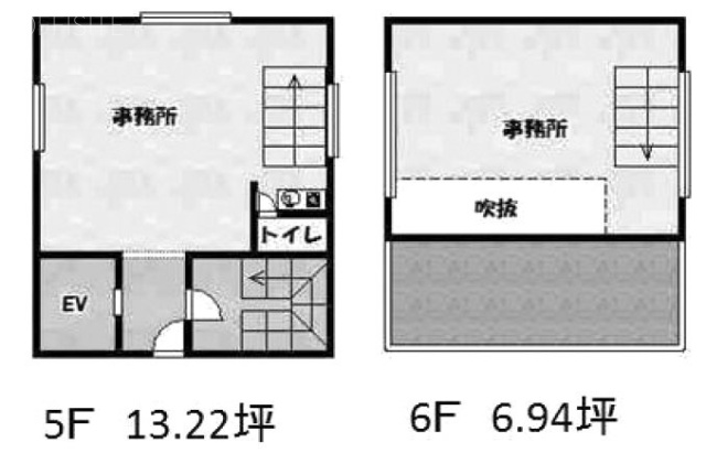 レインボービル5F～6F 間取り図