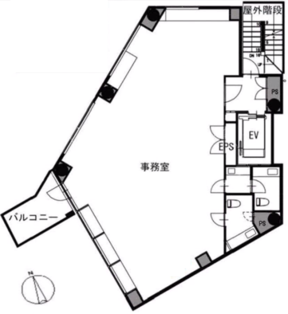 新宿ユーエストビル6F 間取り図