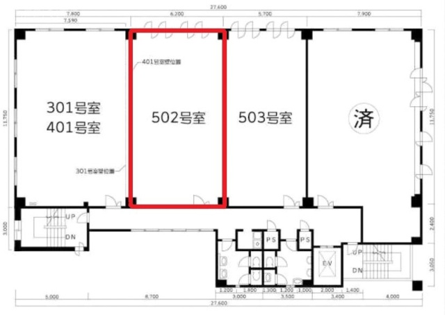 アーベインSTK栄町(天幸61)502 間取り図