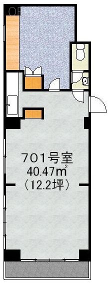 興亜第2マンション701 間取り図