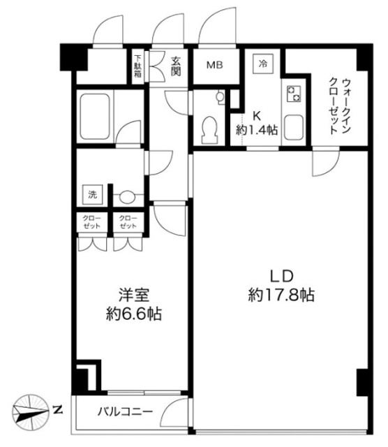 VORT恵比寿Dual’s504 間取り図