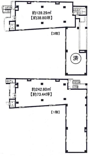 ケーエムビル1F 間取り図