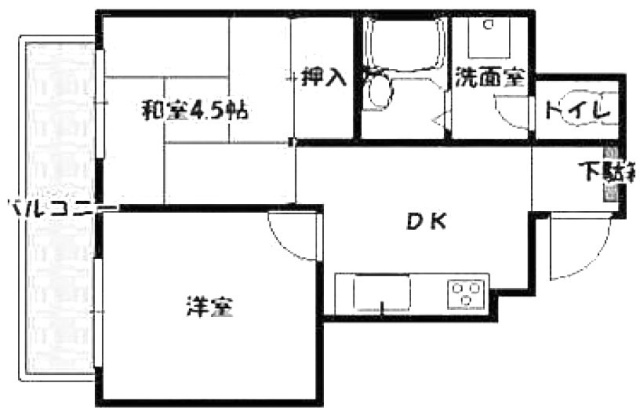 ブリリアンス日本橋浜町公園ビル803 間取り図