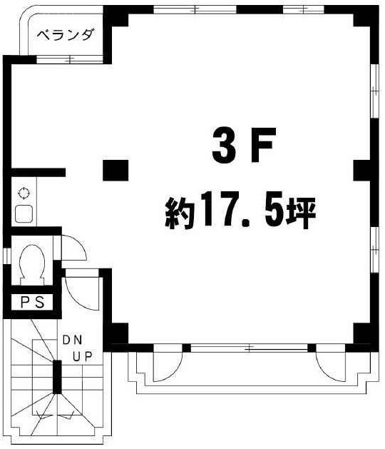 水道町ビル3F 間取り図