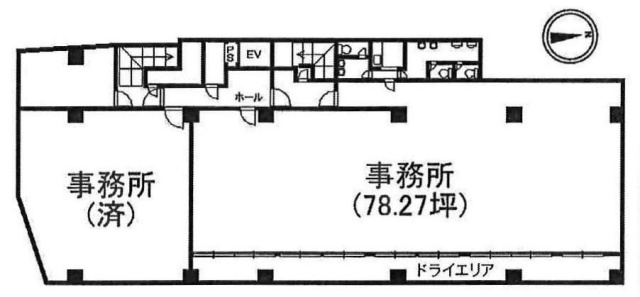 杏林(きょうりん)ビルB1F 間取り図