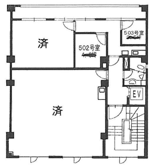 渡東ANNEXⅡビル502 間取り図