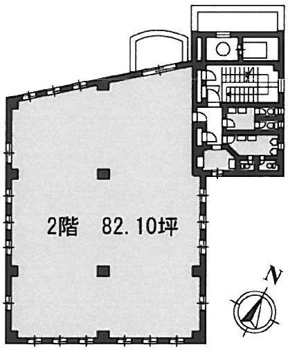 赤坂パークサイドビル2F 間取り図