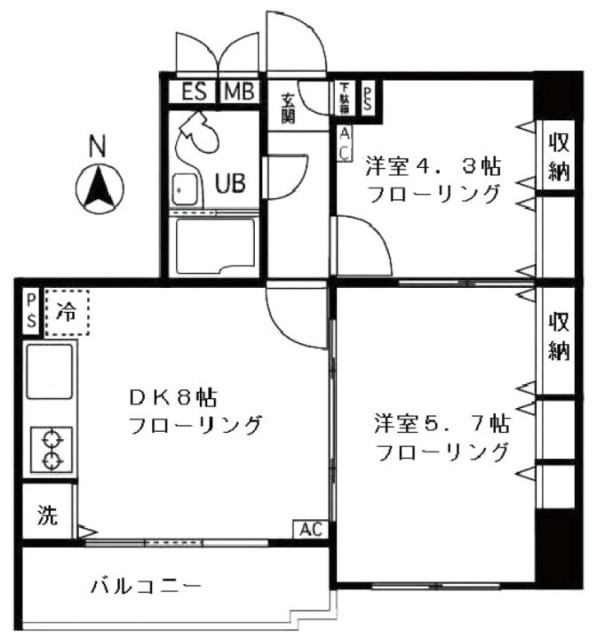 アロマ桜丘ビル303 間取り図