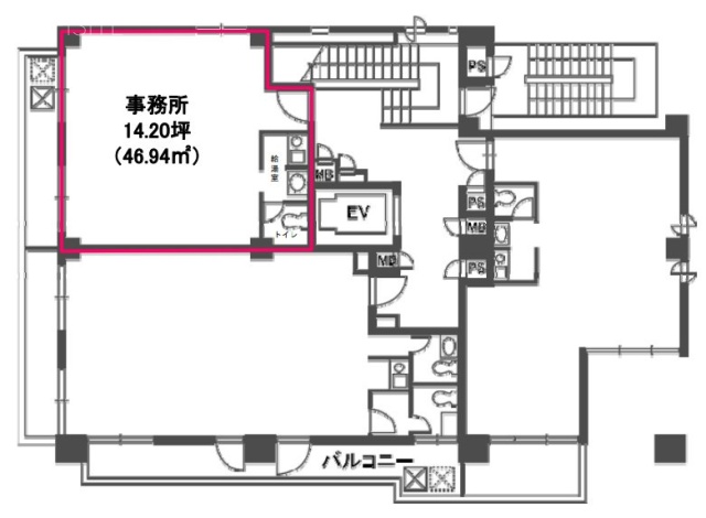 クインズコート新宿201 間取り図