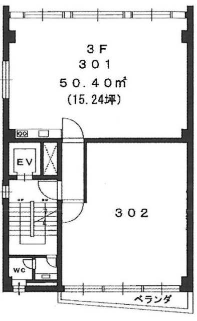 ワタナベビル301 間取り図