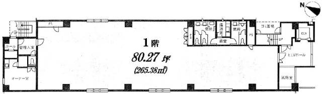 浜屋八秀ビル1F 間取り図