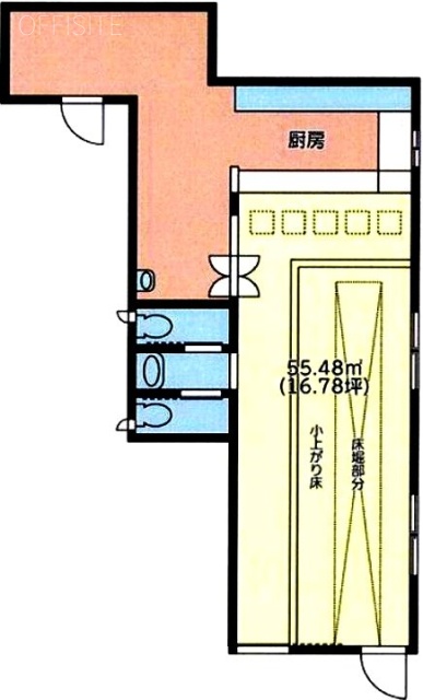 荒川2丁目貸店舗1F 間取り図