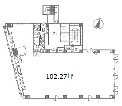 イトーピア岩本町ANNEXビル7F 間取り図