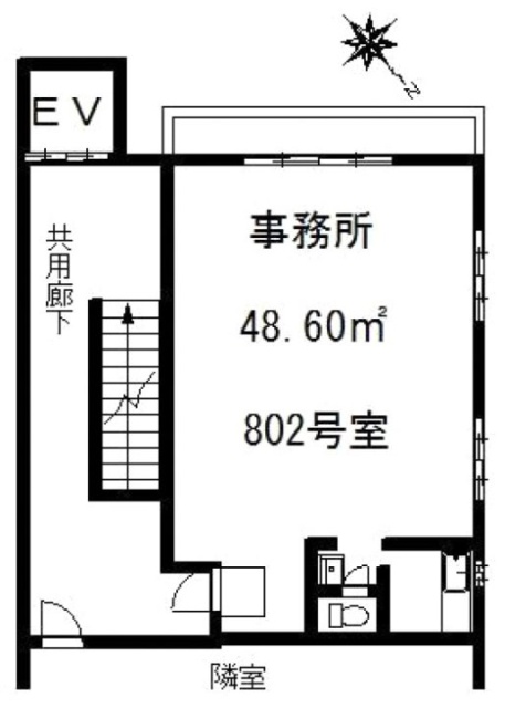新一ビル802 間取り図