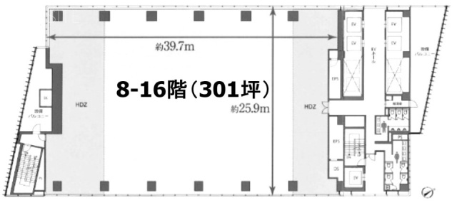 ヒューリック神宮前タワービルディング10F 間取り図