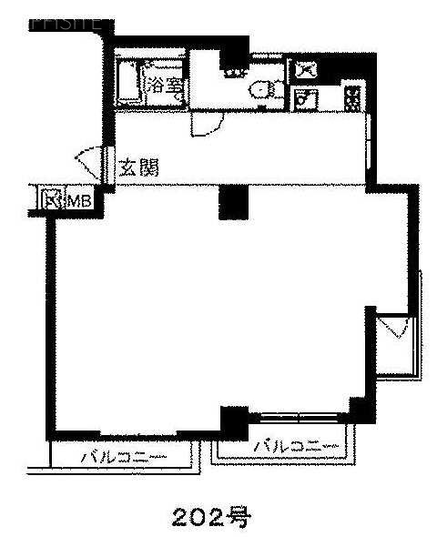 第18スカイビル202 間取り図