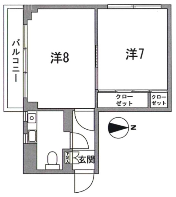 アクアコート麻布202 間取り図