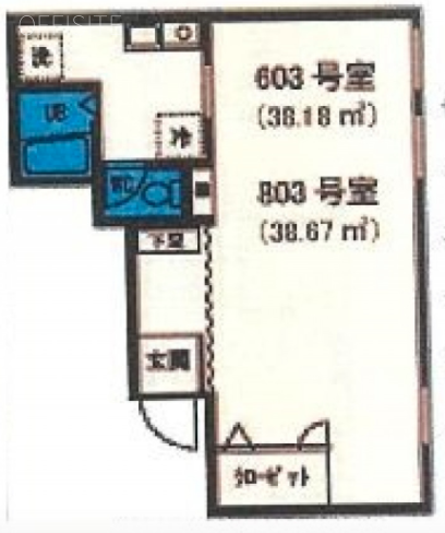 東京セントラル代々木803 間取り図