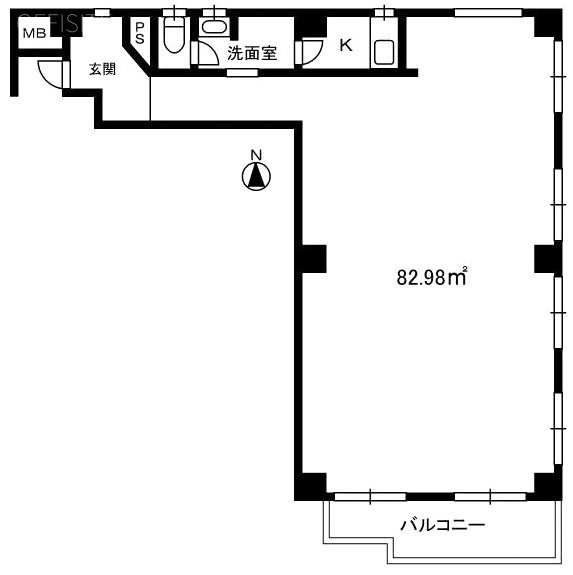 南青山リハイム5F 間取り図