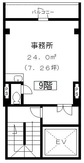 麹町インテリジェントビル9F 間取り図