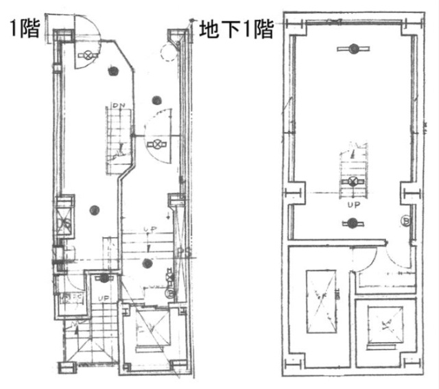 ミカドビルB1F~1F 間取り図
