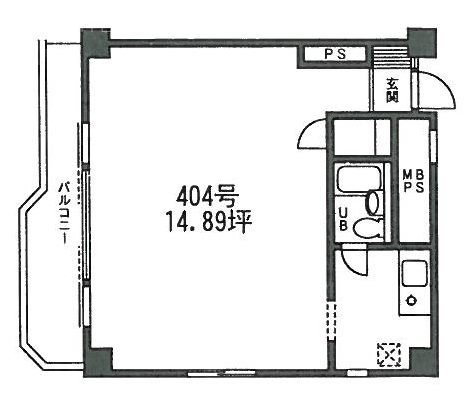 氷川アネックス2号館404 間取り図