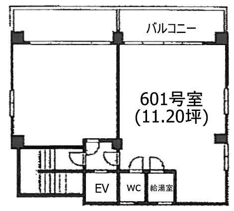 YKB東ビル601 間取り図