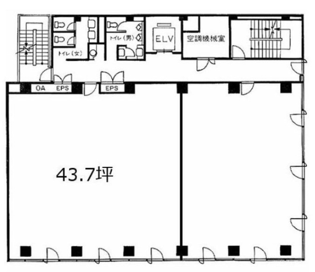 芝浦SECビル6F 間取り図