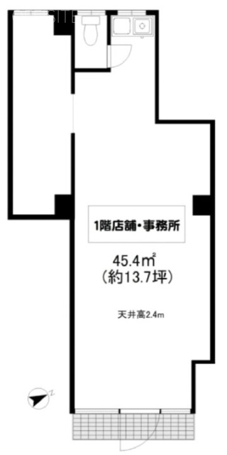 メゾンボア旗の台1F 間取り図