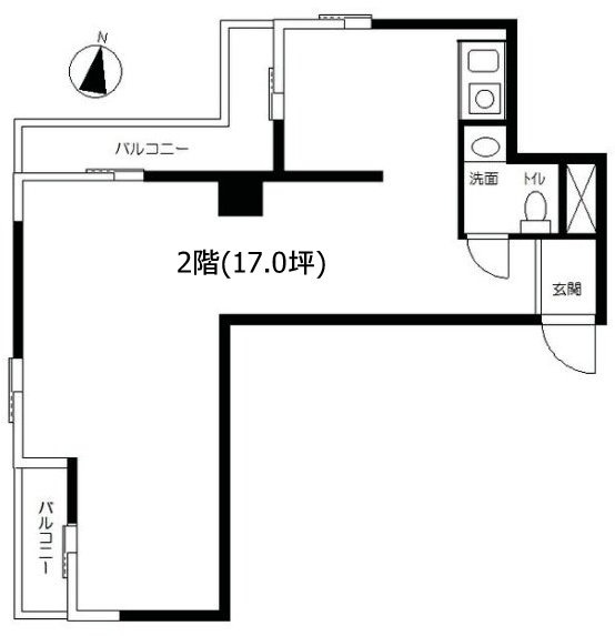 三番町パークマンション2F 間取り図