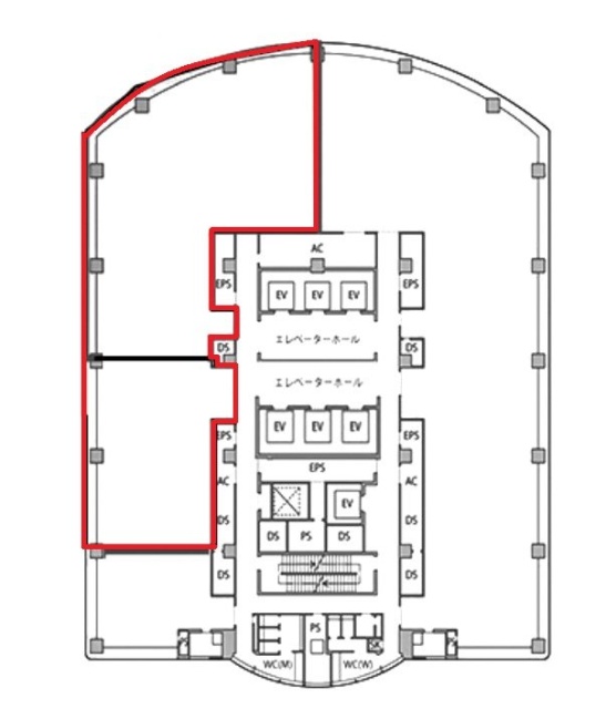 横浜東口ウィスポートビルAB 間取り図