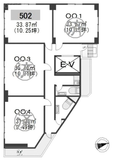 7セントラルビル502 間取り図
