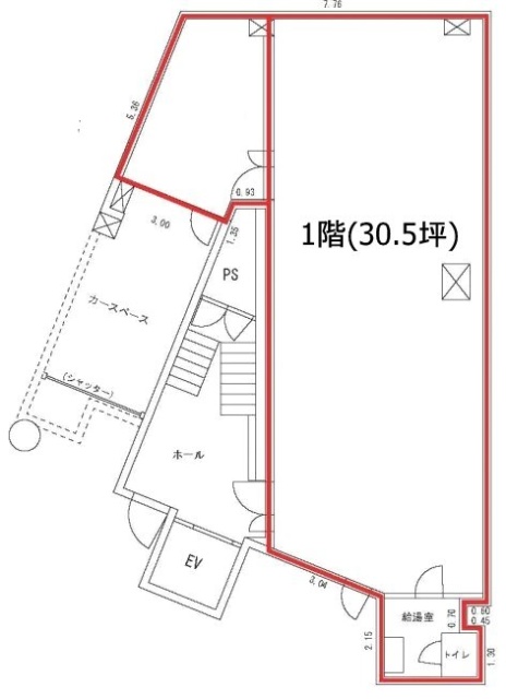 日本橋中洲ビル1F 間取り図